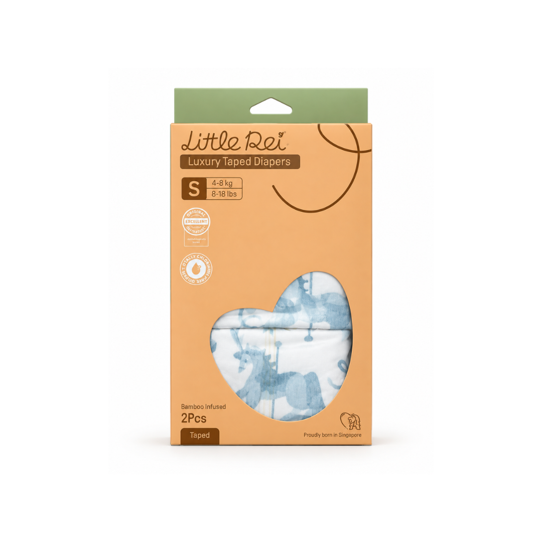 Little Rei Eco-Conscious Luxury Tape Diapers (Trial Pack, 2pc)