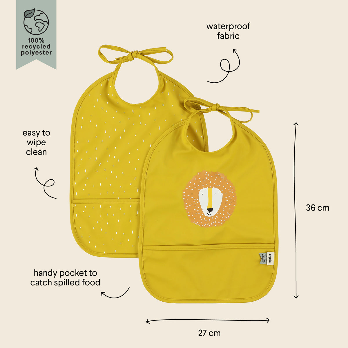 Trixie Waterproof Animal Bib 2 Pack