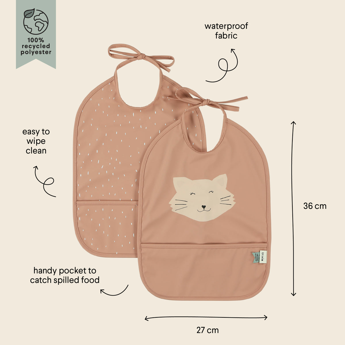 Trixie Waterproof Animal Bib 2 Pack