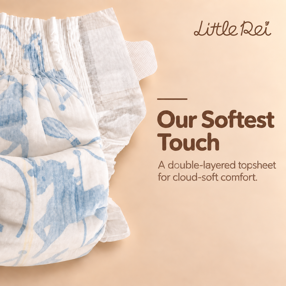 Little Rei Eco-Conscious Luxury Tape Diapers (Travel Pack, 8pc)