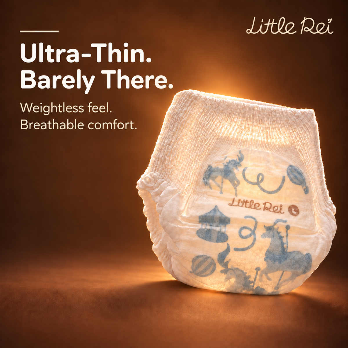 Little Rei Eco-Conscious Luxury Tape Diapers (Trial Pack, 2pc)