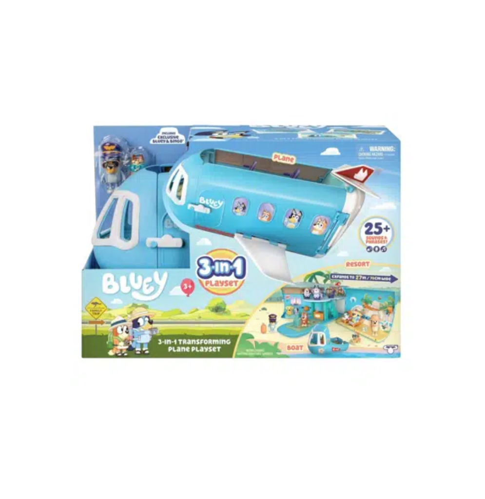 Bluey 3 in 1 Airplane Playset