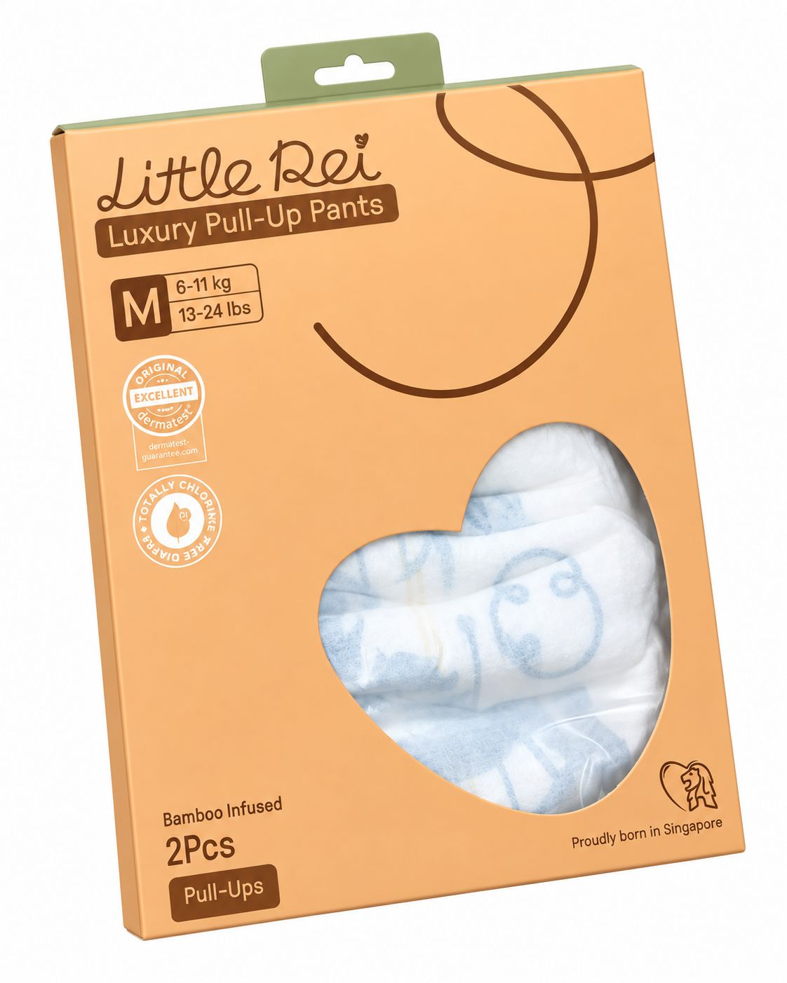 Little Rei Eco-Conscious Luxury Pull Up Diapers (Trial Pack, 2pc)