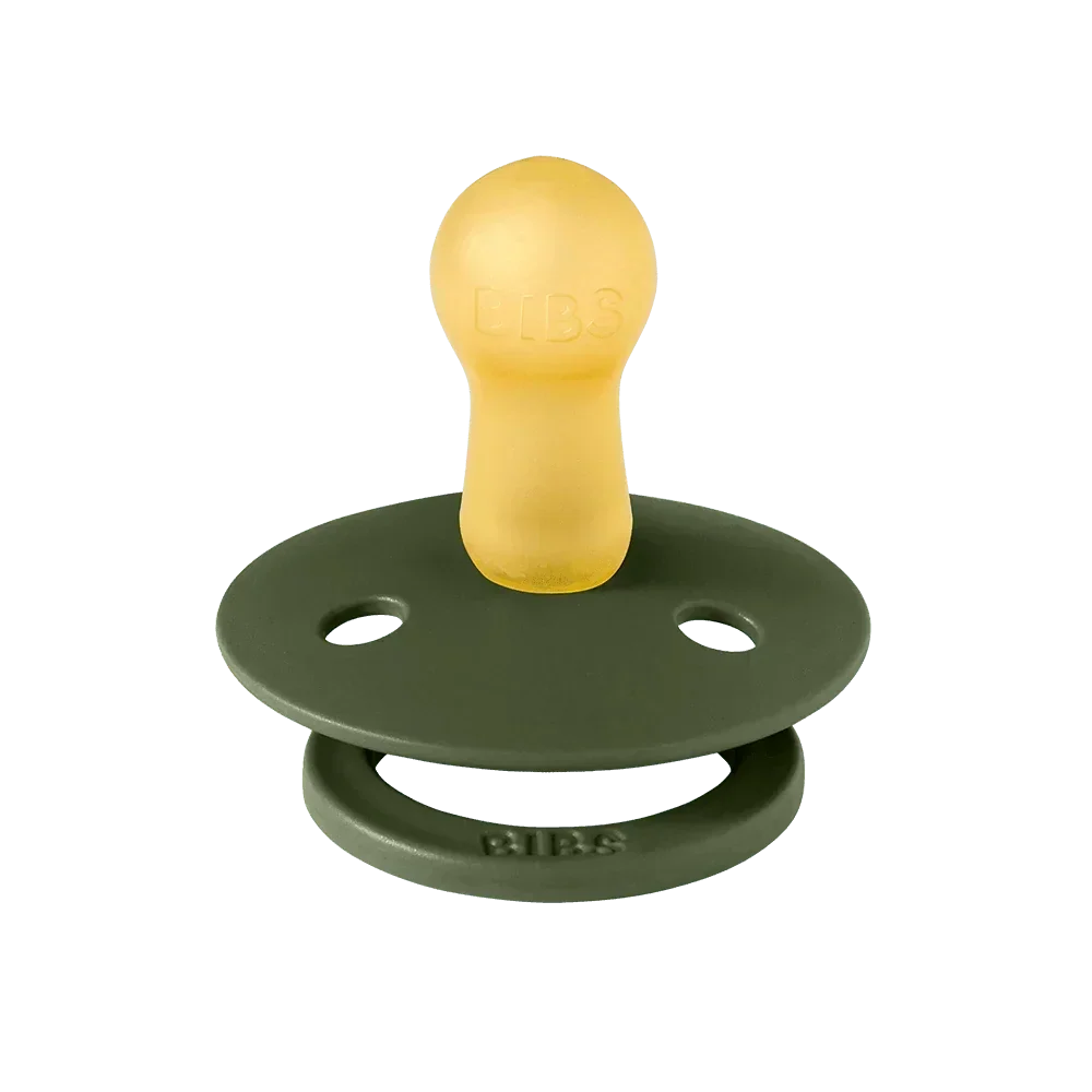 BIBS Colour Pacifiers Holiday Leaf 2 Pack (Sage/Hunter Green)