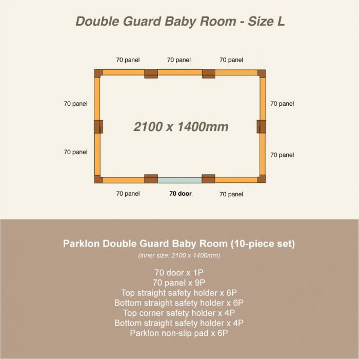 Parklon Double Guard Baby Fence (Size L)