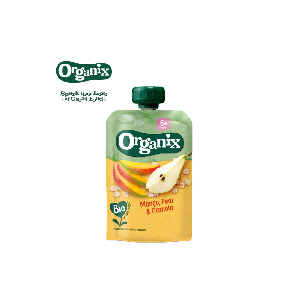 Organix Mango, Pear & Granola Fruit Purée Pouch