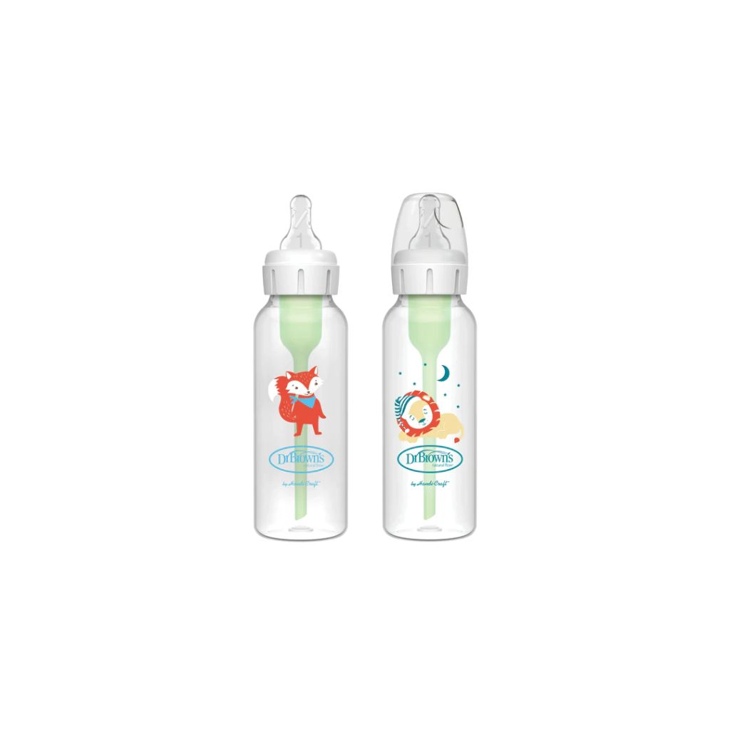 Dr. Brown’s™ 8oz/250mL Options+ Anti-Colic Bottles (Lion & Fox) 2-Pack
