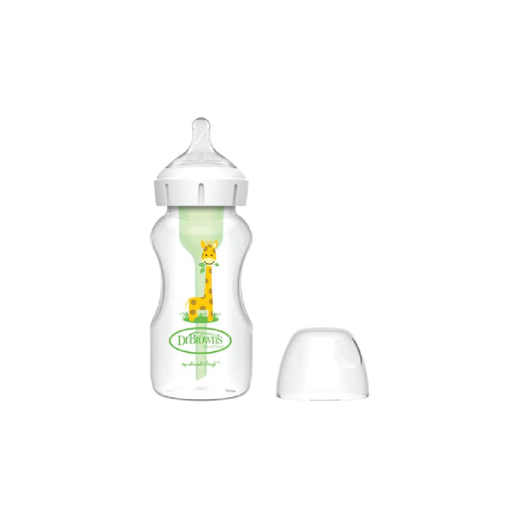 Dr. Brown’s™ 9oz/270 ML Wide Neck Anti-Colic Options+ Baby Bottle (Giraffe) 1-Pack