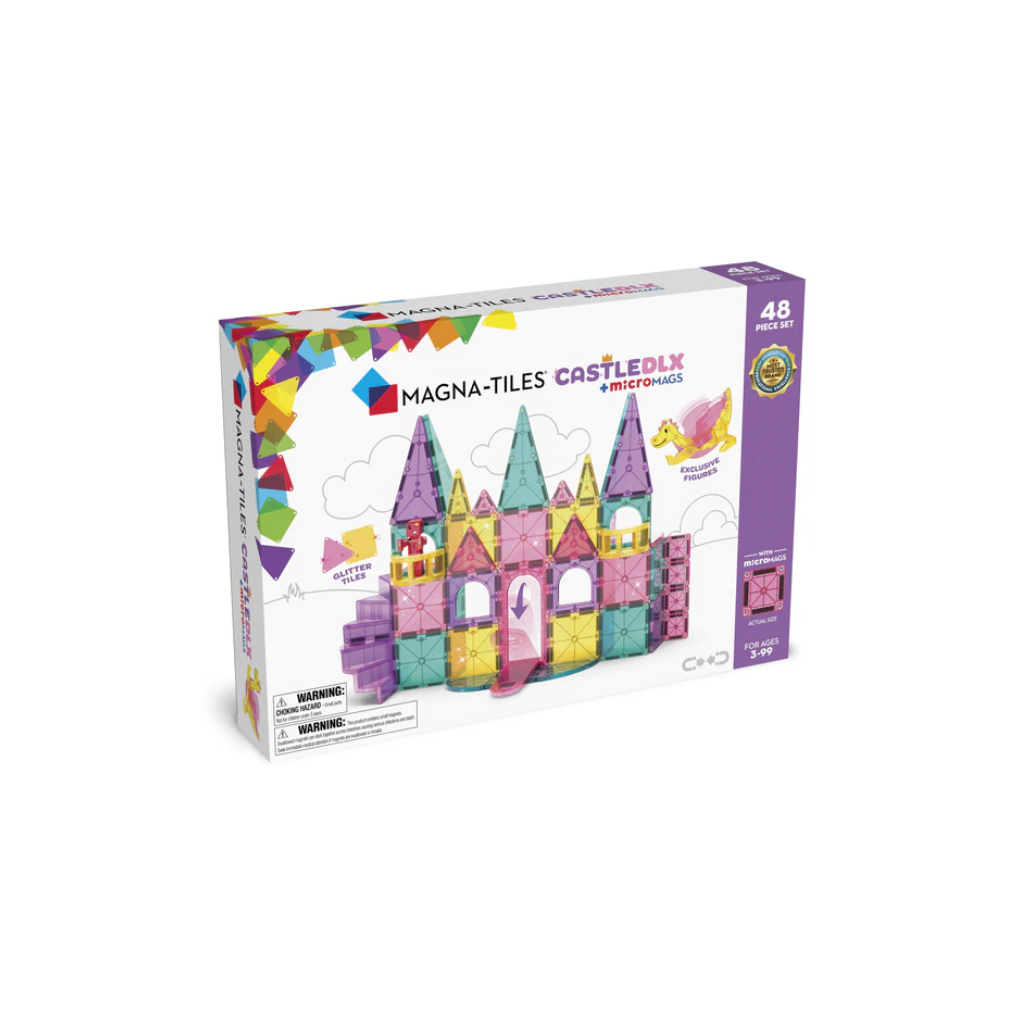 Magna-Tiles Castle DLX + microMAGS 48 Piece Set