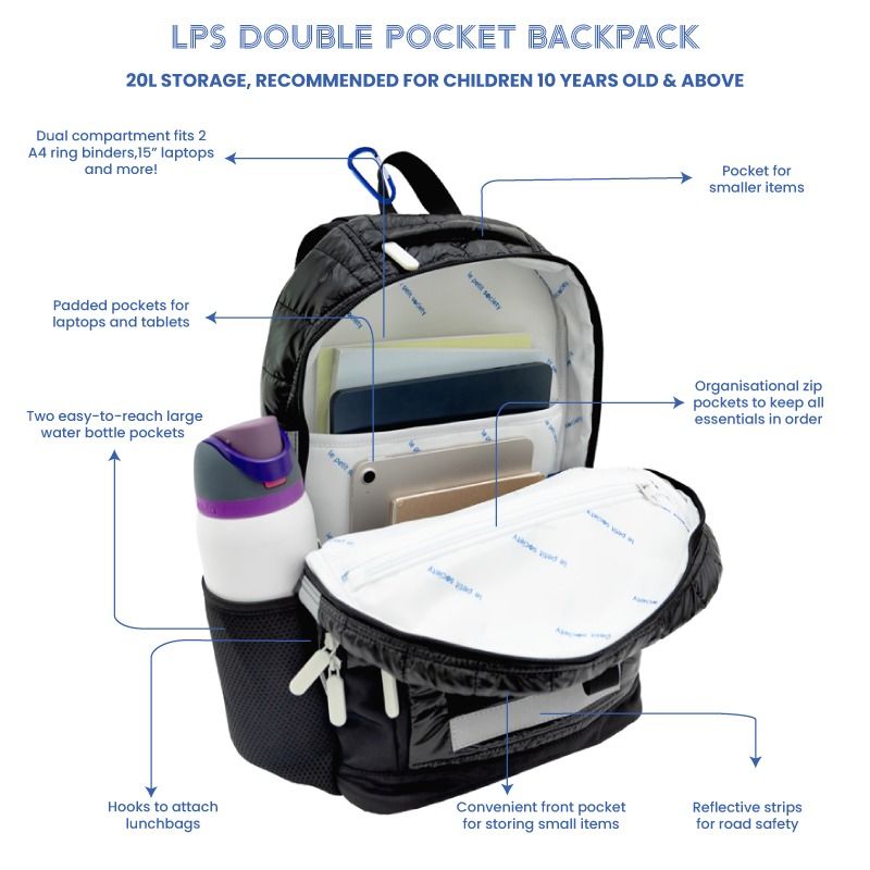Le Petit Society Double Pocket Backpack