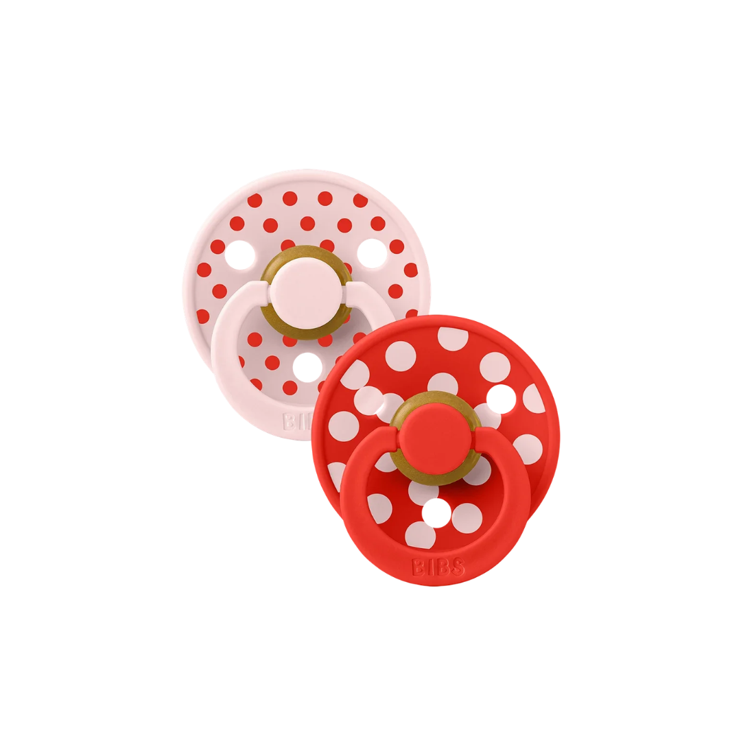 BIBS X STUDIO Polka Colour Pacifiers 2 Pack