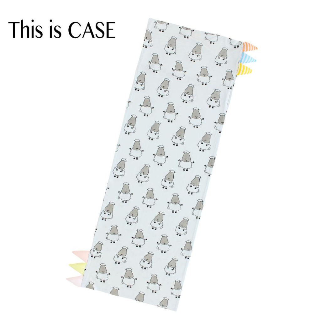 Baa Baa Sheepz Bedtime Buddy Case Big Sheepz Color & Stripe Tag - XL