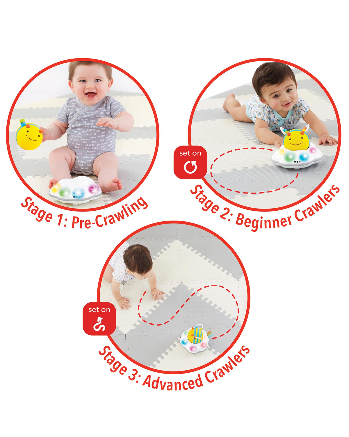 Skip Hop Explore & More Follow-Bee Crawl Toy