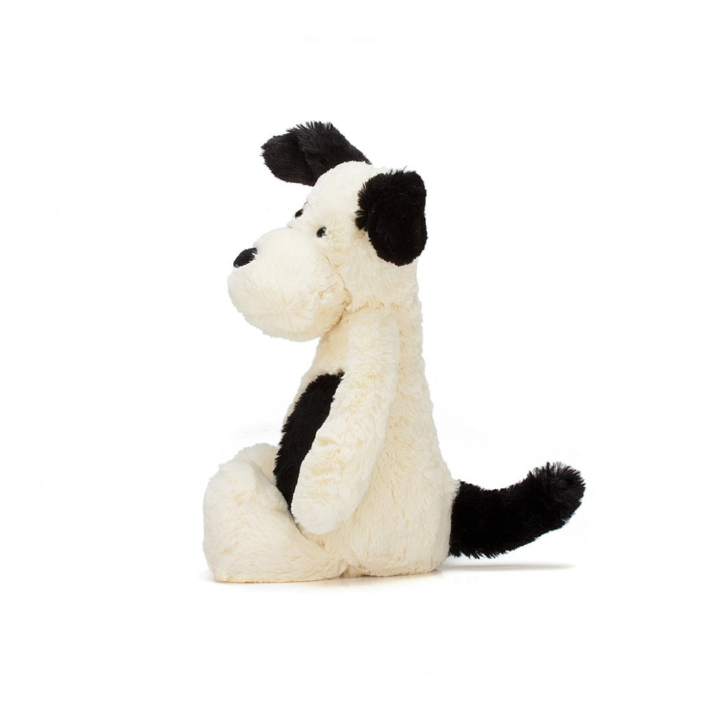 Jellycat Bashful Black and Cream Puppy (Medium)
