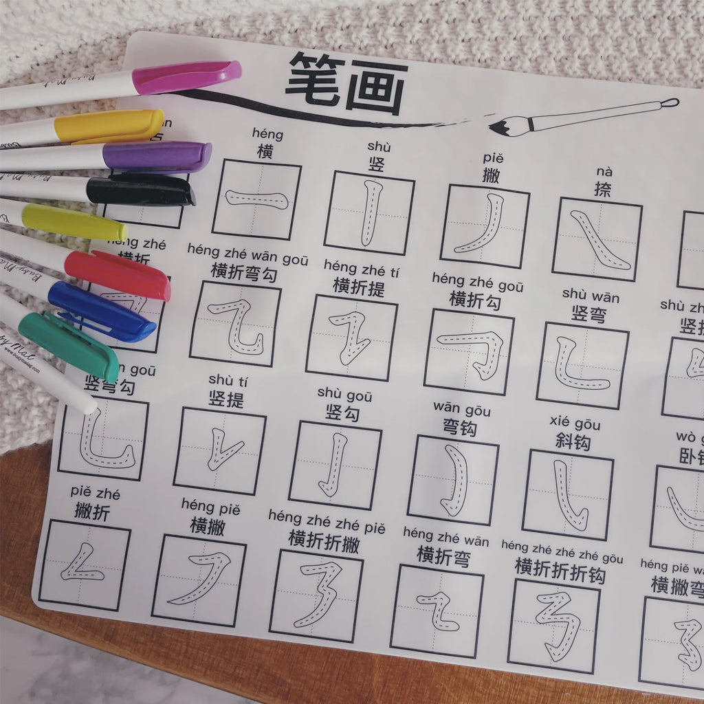 Busymat Large Placemat - Chinese Strokes