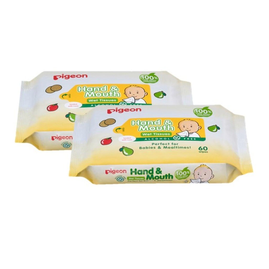 Pigeon Hand & Mouth Wipes Carton Deal 12 x 2 x 60s